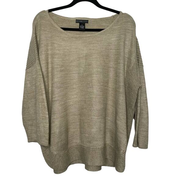 Design History Sweaters - Design‎ History Sweatshirt Long Sleeve Knitted Pullover Brown Plus 1X Lagenlook